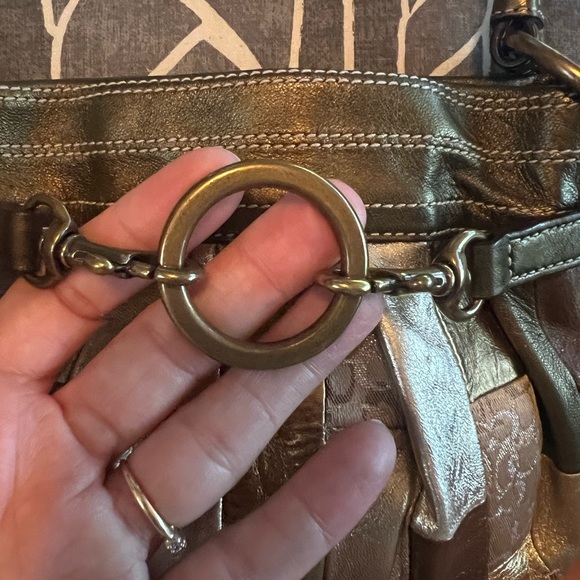 COACH METALLIC PATCHWORK PURSE Great Condition - Picture 6 of 16